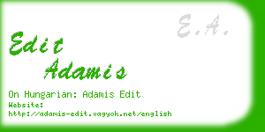 edit adamis business card
